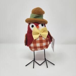 Fall Harvest Fabric Felt Bird At Home